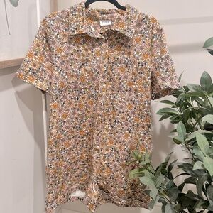 Storia Floral Short Sleeve Romper - Multicolor